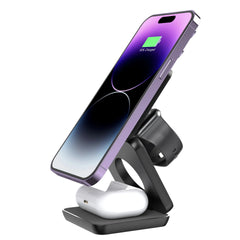 3-In-1 Foldable Magnetic Wireless Charger & Stand Kit