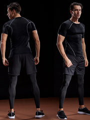 Compression Sportswear Running Elastic T-Shirt Quick Dry Sports Athletic Workout Shirts Men