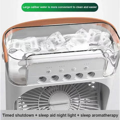 Chill Fan Pro 3 In 1 Portable Air Conditioner Fan LED Night Lights Humidifier Air Adjustment