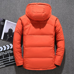 Winter Detachable Jacket Warm Hooded Thick Puffer Coat for Men