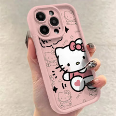 Hello Kitty Phone Case For iphone - Silicone Anti Fall Phone Cover