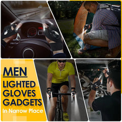 LED Flashlight Gloves - Practical Durable Fingerless Gloves